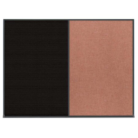 United Visual Products Triple Door Radius Plus Corkboard, 96" x UV8006PLUS-SATIN-ULTMAR